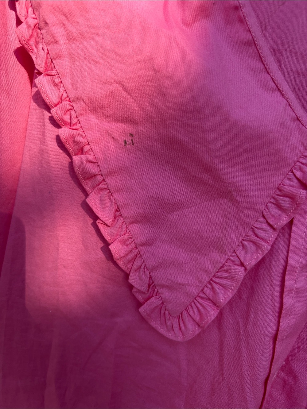 Wayf Pink Ruffle-Trim Button Down Top - Picture 8 of 8